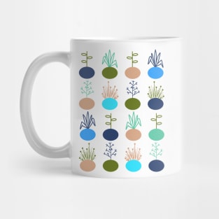 Retro Plants Pattern Mug